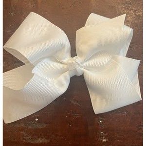 Girls Large 6" Grosgrain Knotted Boutique Hair Bow Alligator Clip